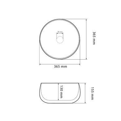 Умивальник (раковина) VBI LATERZA WHITE накладний VBI-015801