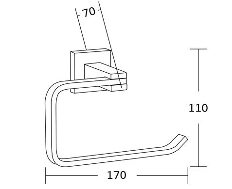 Держатель для туалетной бумаги MEXEN VANE CHROME MEX-7020933-00