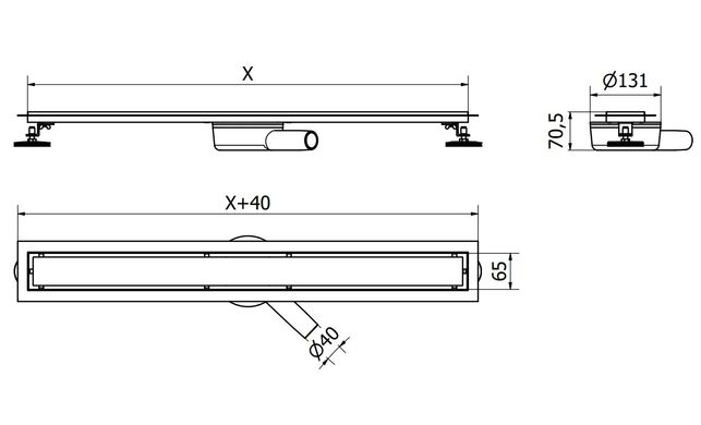 Трап для душа MEXEN FLAT 50 M03 CHROME 360° сталь MEX-1022050-40