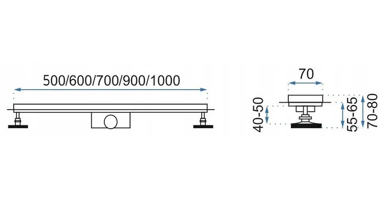 Трап для душа REA PURE NEO 70 2в1 сталь REA-G0092