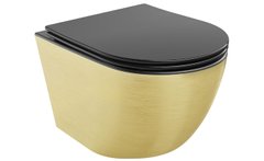 Підвісний унітаз MEXEN LENA BRUSHED GOLD BLACK MATT