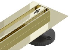 Трап для душу MEXEN FLAT 360 ° SLIM GOLD золотий 130 см