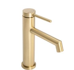 Змішувач для раковини (умивальника) REA FOSS BRUSHED GOLD золотий матовий низький