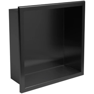 Встраиваемая полка REA 30X30 BLACK MATT с ободком