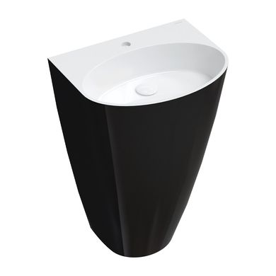 Умывальник (раковина) OMNIRES SIENA M+ WHITE GLOSSY BLACK напольный SIENAUWBCP