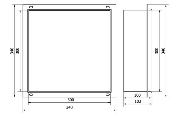 Встраиваемая полка MEXEN X-Wall-NR 30 INOX без ободка