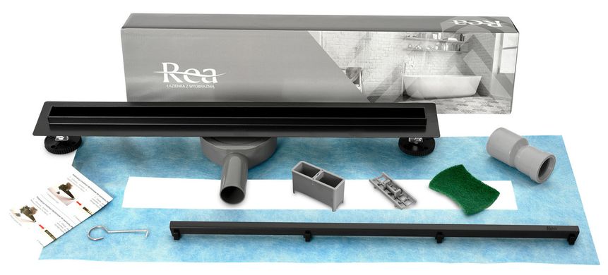 Трап для душа REA NEO 90 SLIM PRO BLACK черный REA-G8903