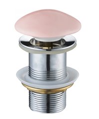 Донний клапан для раковини MEXEN KLIK-KLAK PINK MATT без переливу, з керамічною кришкою 00000002575