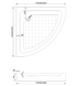 Душевой поддон MEXEN RIO 70х70 WHITE полукруглый 6 900 грн