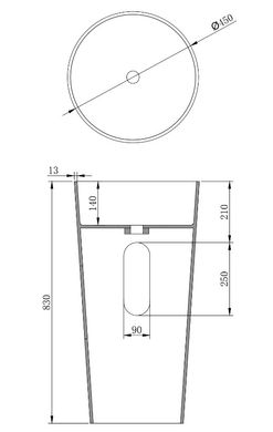 Умывальник (раковина) MEXEN ONYX-1 WHITE MATT напольный MEX-26524500