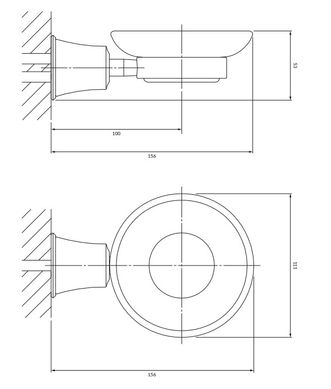 Мыльница OMNIRES ART LINE CHROME