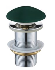 Донний клапан для раковини MEXEN KLIK-KLAK DARK GREEN MATT без переливу, з керамічною кришкою 00000002569