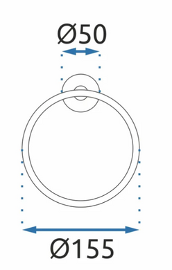 Полотенцедержатель кольцо REA MIST 05 CHROME REA-80027