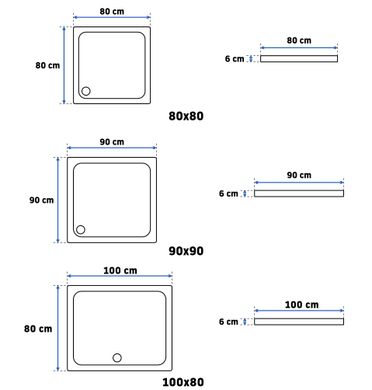 Душевой поддон REA SAVOY 80X100 BLACK REA-K4087