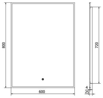 Дзеркало MEXEN ERMA 60x80 LED прямокутне