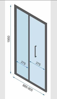 Душові двері REA RAPID FOLD 90 GOLD REA-K4129