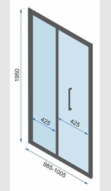 Душевая дверь REA RAPID FOLD 100 GOLD REA-K4130