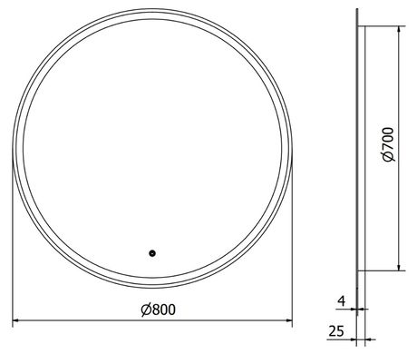 Дзеркало MEXEN GOBI 80 LED кругле