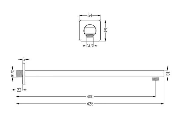 Душова система REA BRITO CHROME з термостатом + BOX прихованого монтажу REA-P0801KPL-D