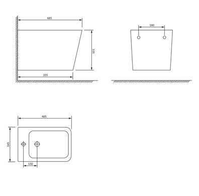 Підвісне біде OMNIRES FONTANA WHITE GLOSSY FONTANABIBP