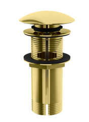 Донный клапан для раковины KOHLMAN KLIK-KLAK BRUSHED GOLD с переливом 00000002473