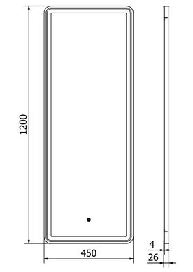 Дзеркало MEXEN CORO 45x120 LED прямокутне