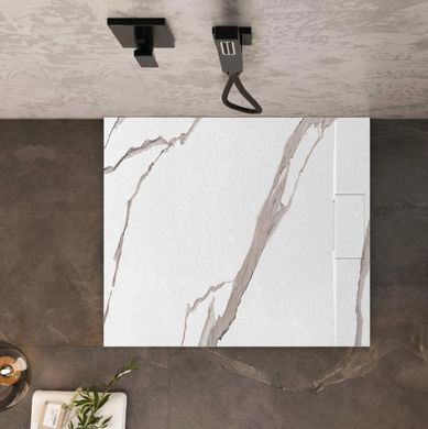 Душевой поддон REA BAZALT 90X90 CARRARA WHITE REA-K7002