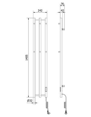 Рушникосушка MEXEN PINO 140х24 WHITE 200W електрична