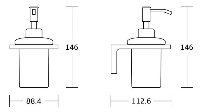 Дозатор для жидкого мыла MEXEN LEA CHROME 180 мл. MEX-70260388-00