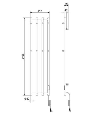 Рушникосушка MEXEN PINO 140х34 WHITE 250W електрична