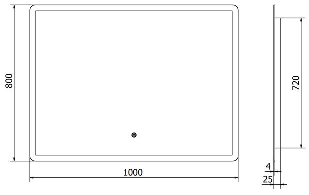 Дзеркало MEXEN NAVIA 100x80 LED прямокутне