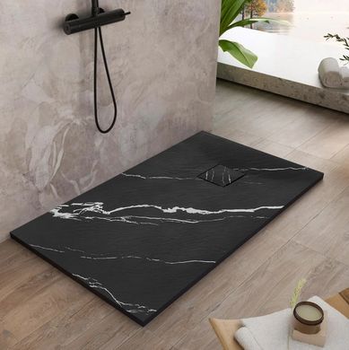 Душевой поддон REA MAGNUM 80X100 CARRARA BLACK REA-K7007