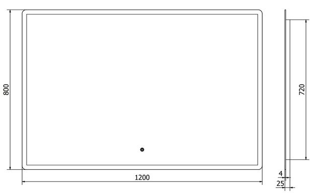 Зеркало MEXEN NAVIA 120x80 LED прямоугольное