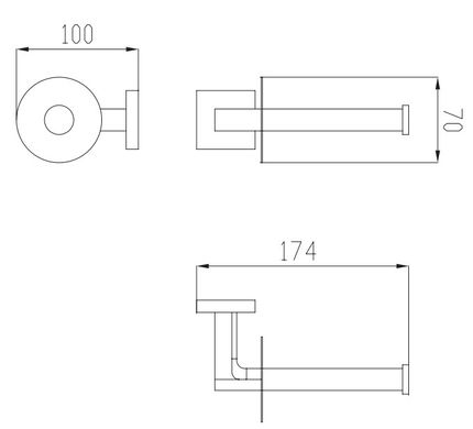 Держатель для туалетной бумаги OMNIRES TYBER CHROME TB50530CR