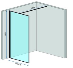 Душова стінка REA BLER 80