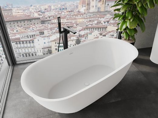 Ванна отдельностоящая MEXEN SIENA 170x80 WHITE MATT из искутвенного камня