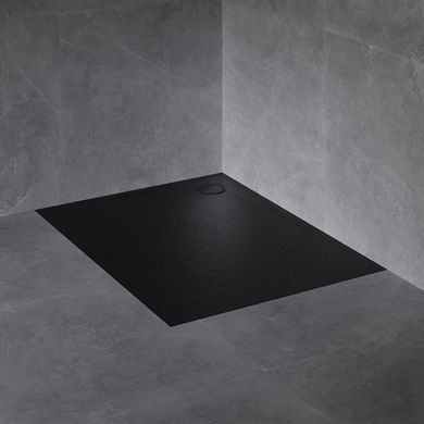 Душевой поддон OMNIRES STONE 80x80 BLACK MATT STONE80/KBL