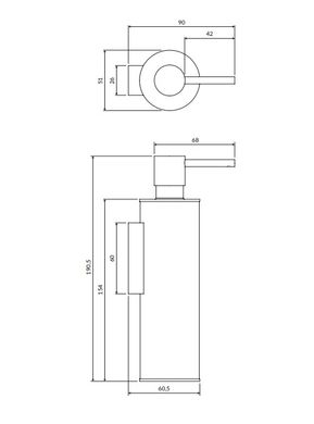 Дозатор для жидкого мыла OMNIRES MODERN PROJECT BRUSHED COPPER 150 мл. MP60721CPB