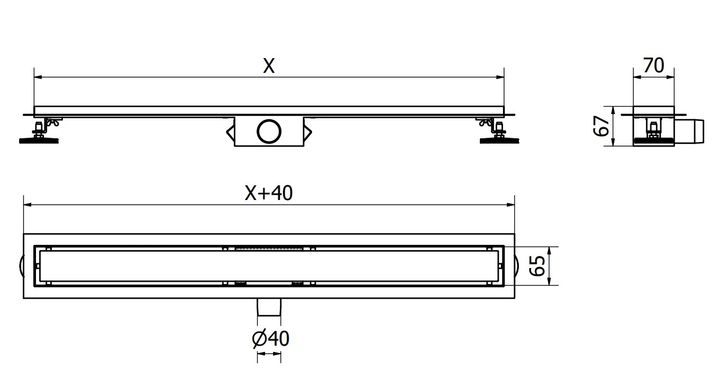 Трап для душа MEXEN FLAT 50 M15 сталь MEX-1024050-15