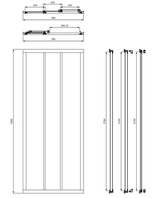 Душевая дверь OMNIRES BRONX 80 CHROME S20A380CRTR