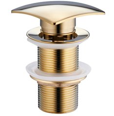Донний клапан для раковини MEXEN GOLD KLIK-KLAK CHROME без переливу, квадратний 00000002578