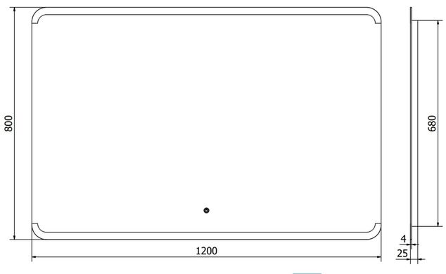 Дзеркало MEXEN NIDA 120x80 LED прямокутне