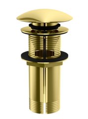 Донний клапан для раковини KOHLMAN KLIK-KLAK GOLD з переливом 00000001982