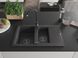 Гранітна кухонна мийка MEXEN GASPAR BLACK GRANITE + сифон BLACK