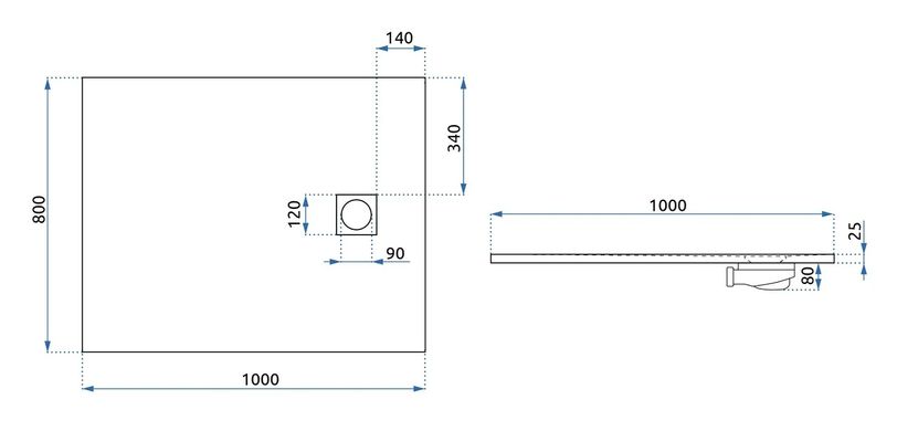 Душевой поддон REA MAGNUM 80X100 WHITE REA-K3335