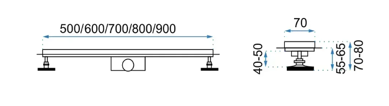 Трап для душа REA GREEK 80 PRO GOLD золотой REA-G8029