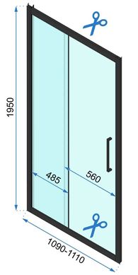 Душевая дверь REA RAPID SLIDE 100 GOLD REA-K5611