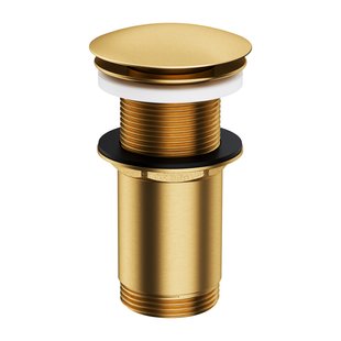 Донный клапан для раковины OMNIRES CLICK-CLACK BRUSHED GOLD без перелива A716GLB