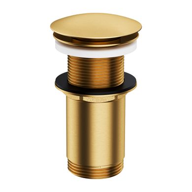 Донний клапан для раковини OMNIRES CLICK-CLACK BRUSHED GOLD без переливу A716GLB