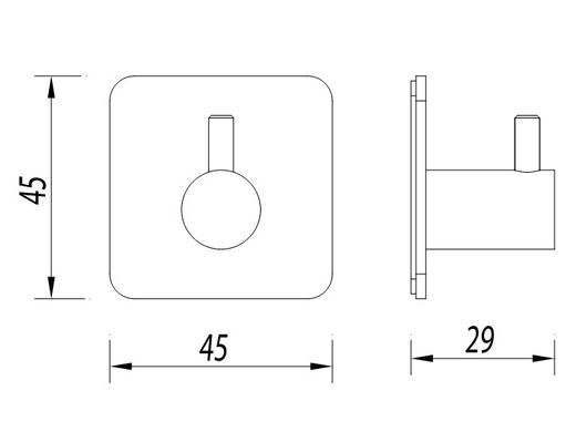 Крючок для полотенец OMNIRES STRONG INOX ST30110IN